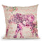 Flower Elephant I Throw Pillow By Andrea Haase
