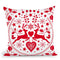 Folk Art Xmas Deer White Throw Pillow By Andrea Haase
