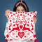 Folk Art Xmas Deer White Throw Pillow By Andrea Haase
