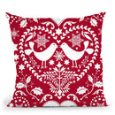 Folk Art Xmas I Throw Pillow By Andrea Haase