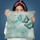 French Country Butterflies Throw Pillow By Andrea Haase