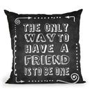 Friend Chalk Throw Pillow By Andrea Haase