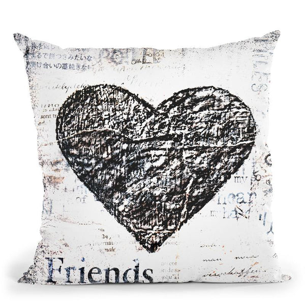 Friends Heart Throw Pillow By Andrea Haase