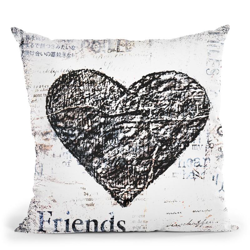 Friends Heart Throw Pillow By Andrea Haase
