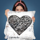 Friends Heart Throw Pillow By Andrea Haase
