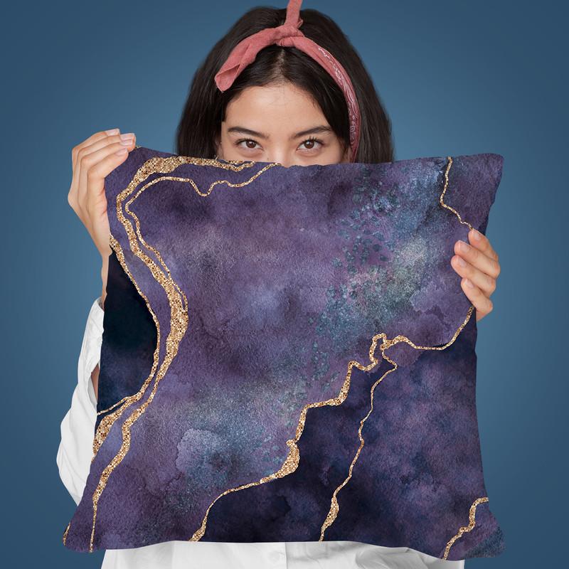 Gemstone Glamour Purple Throw Pillow By Andrea Haase