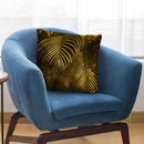Golden Sparkle Palm Leaves Throw Pillow By Andrea Haase