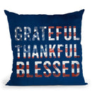 Greateful Thankful Blessed Throw Pillow By Andrea Haase
