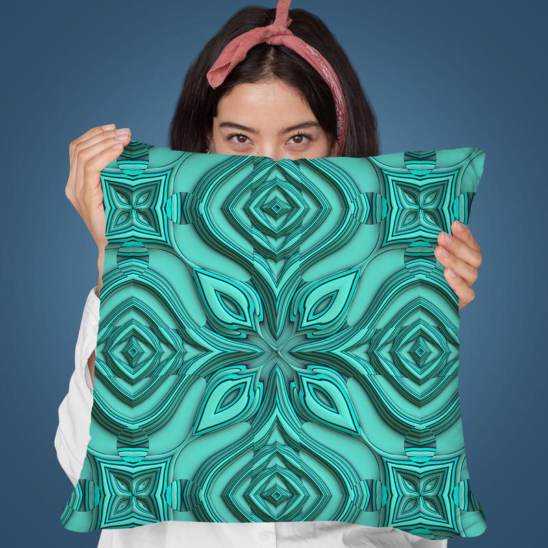 Green Metallic Throw Pillow By Andrea Haase