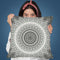 Grey Mandala Throw Pillow By Andrea Haase