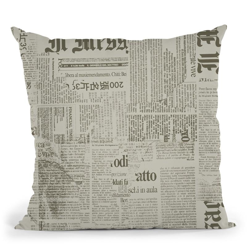 Grunge Newspaper I Throw Pillow By Andrea Haase