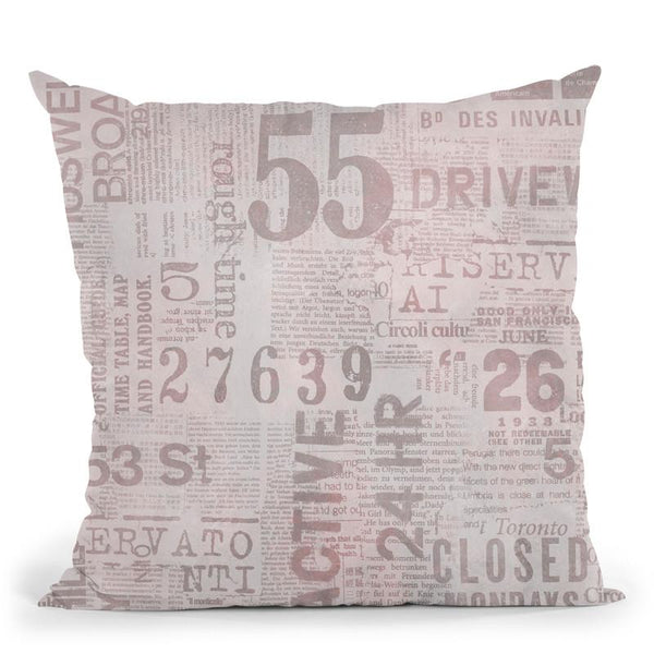 Grunge Newspaper Iii Throw Pillow By Andrea Haase