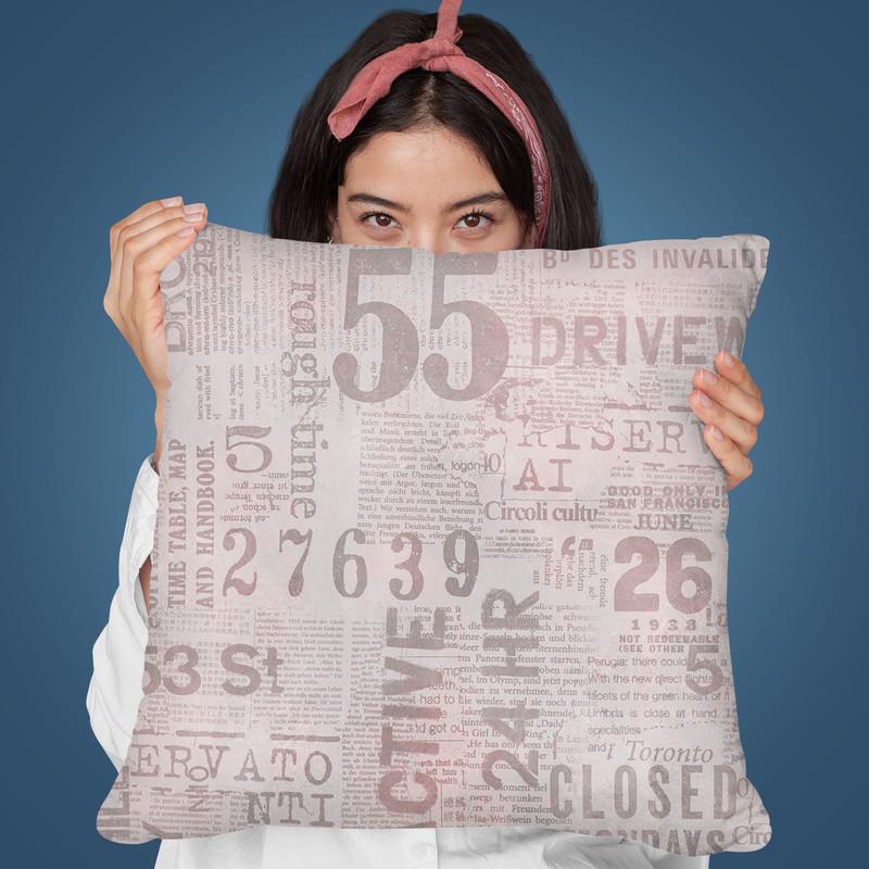 Grunge Newspaper Iii Throw Pillow By Andrea Haase