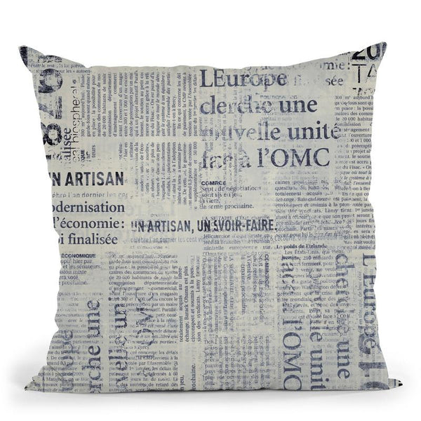 Grunge Newspaper Throw Pillow By Andrea Haase