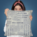 Grunge Newspaper Throw Pillow By Andrea Haase