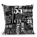 Grunge Text Black Throw Pillow By Andrea Haase