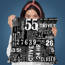 Grunge Text Black Throw Pillow By Andrea Haase