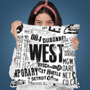 Grunge Typo Throw Pillow By Andrea Haase