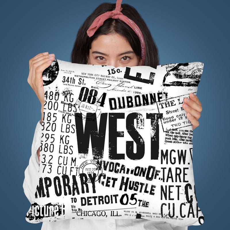 Grunge Typo Throw Pillow By Andrea Haase