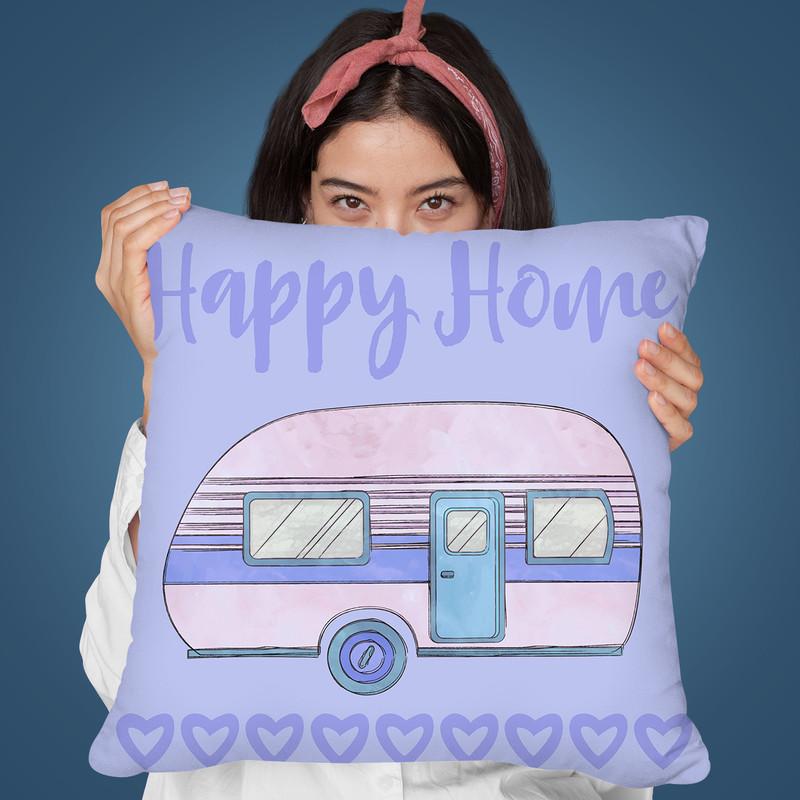 Happy Home Throw Pillow By Andrea Haase