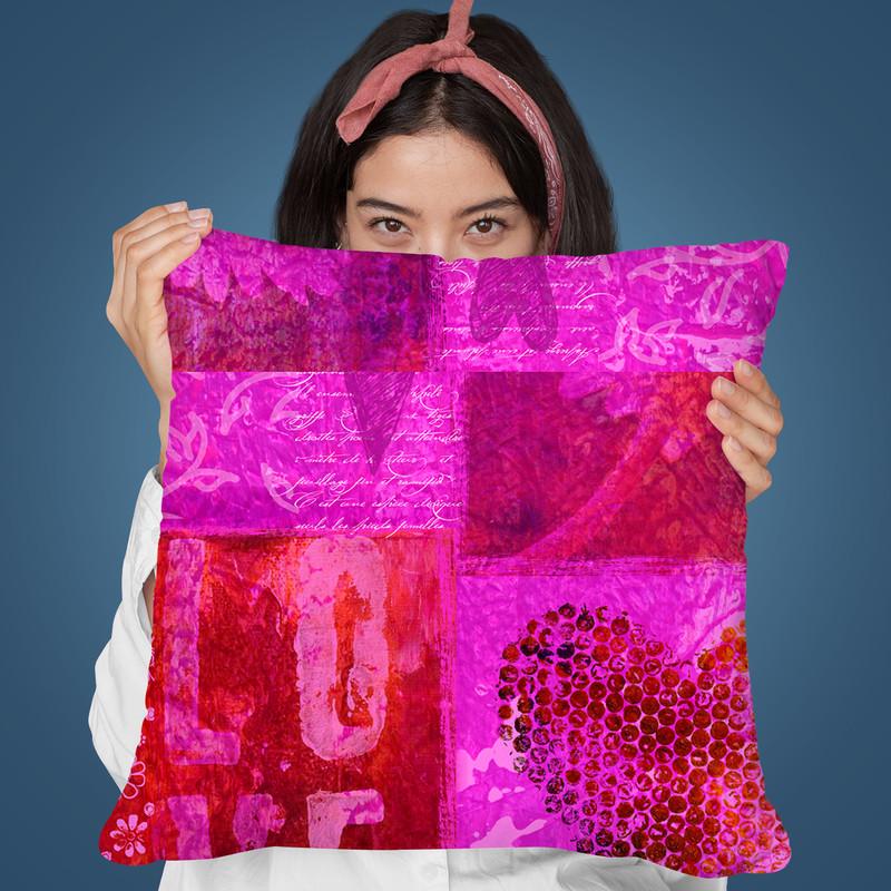 Heartbeat I Throw Pillow By Andrea Haase