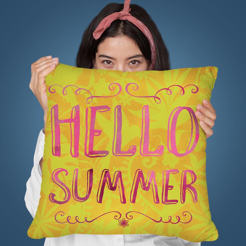 Hello Summer Throw Pillow By Andrea Haase