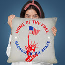 Home Of The Free Throw Pillow By Andrea Haase