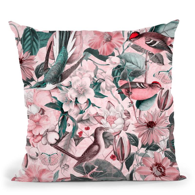 Hummingbird Flowers Ii Throw Pillow By Andrea Haase