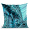Ice Blue Fractal Wave Rug Throw Pillow By Andrea Haase