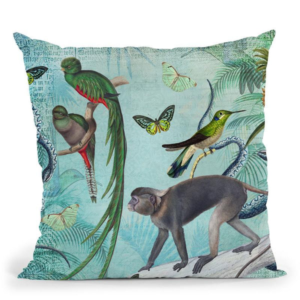 Jungle Paradise Throw Pillow By Andrea Haase