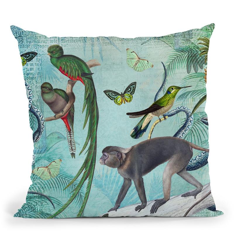 Jungle Paradise Throw Pillow By Andrea Haase