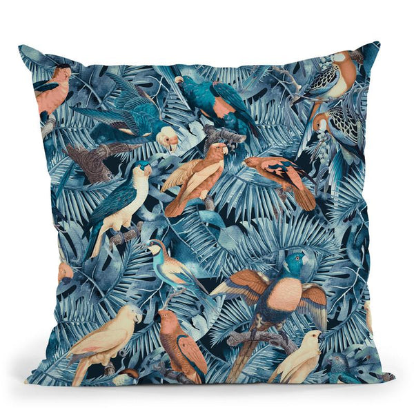 Jungle Parrots Vi Throw Pillow By Andrea Haase