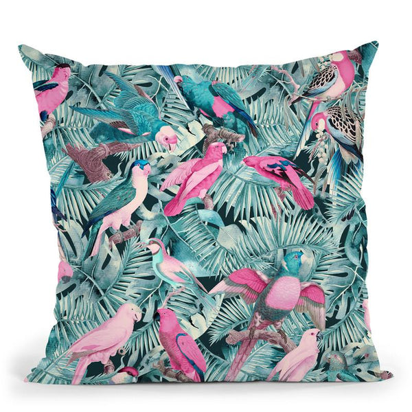 Jungle Parrots Vii Throw Pillow By Andrea Haase