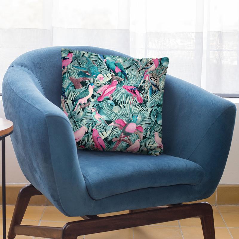 Jungle Parrots Vii Throw Pillow By Andrea Haase