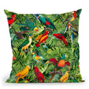 Jungle Parrots Viii Throw Pillow By Andrea Haase