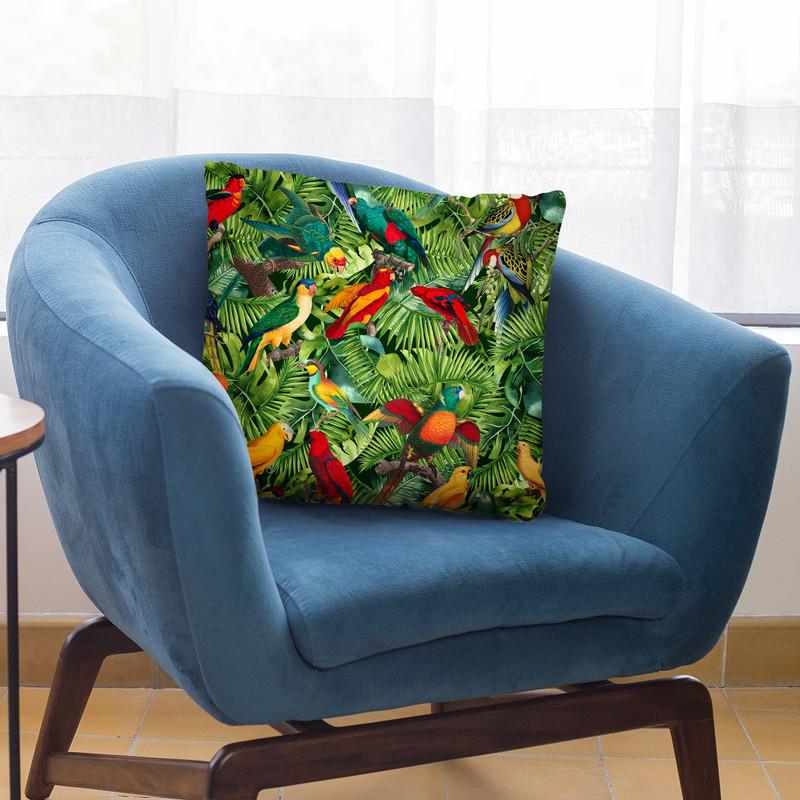 Jungle Parrots Viii Throw Pillow By Andrea Haase