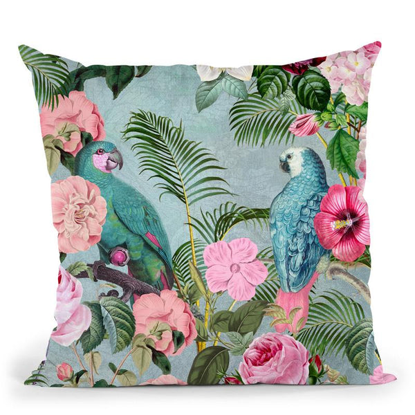 Jungle Rendevous Throw Pillow By Andrea Haase