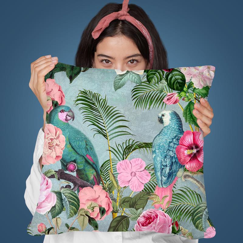 Jungle Rendevous Throw Pillow By Andrea Haase