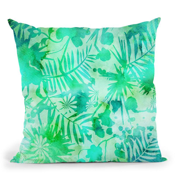 Jungle Watercolor Throw Pillow By Andrea Haase