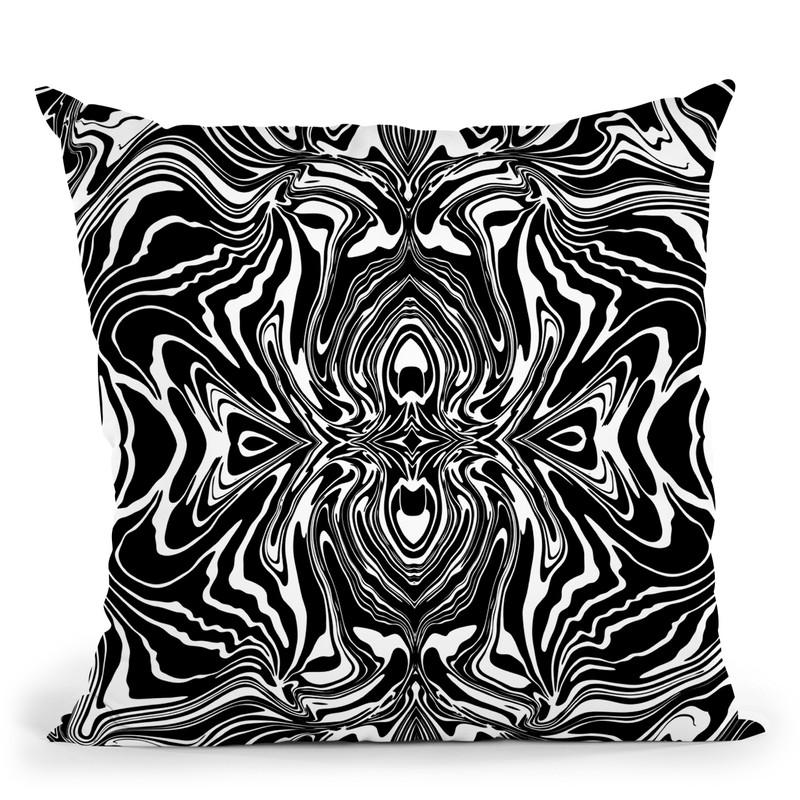 Kaleido Black And White Throw Pillow By Andrea Haase