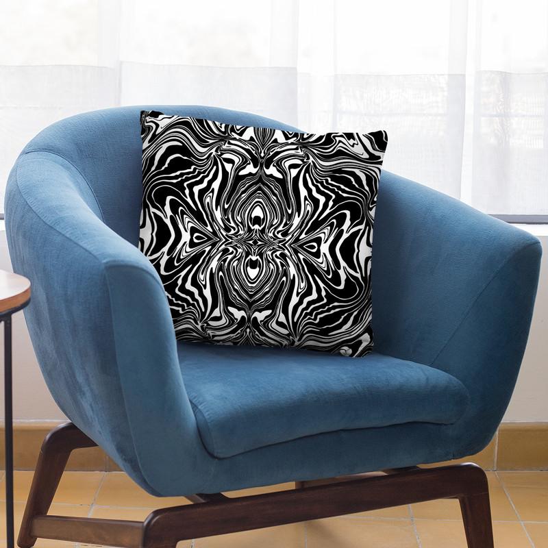 Kaleido Black And White Throw Pillow By Andrea Haase