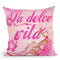 La Dolce Vita Vintage Pink Throw Pillow By Andrea Haase