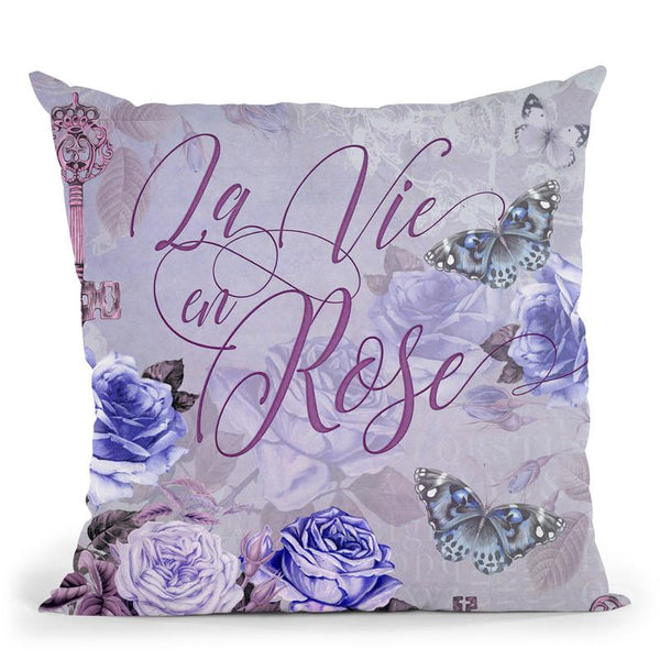 La Vie En Rose I Throw Pillow By Andrea Haase