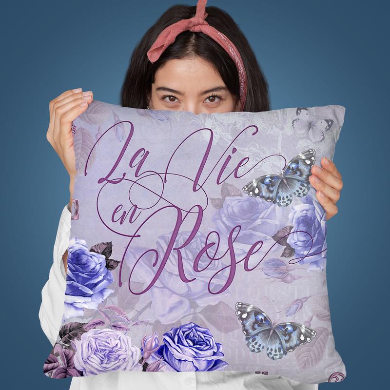 La Vie En Rose I Throw Pillow By Andrea Haase