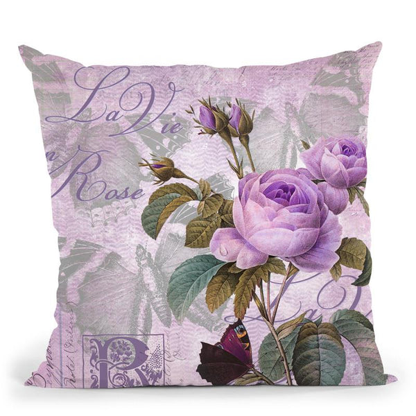 La Vie En Rose Ii Throw Pillow By Andrea Haase