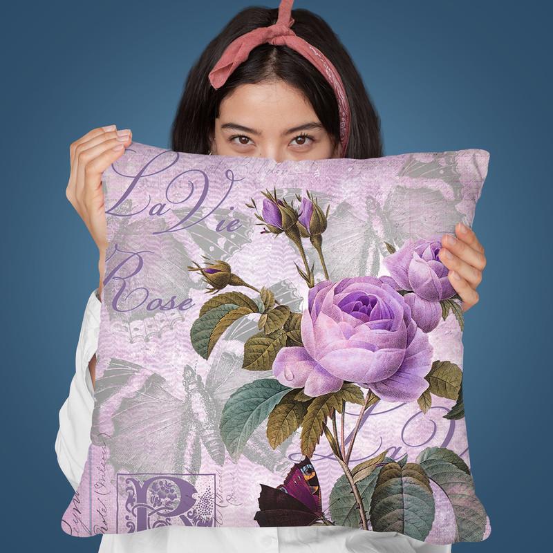 La Vie En Rose Ii Throw Pillow By Andrea Haase