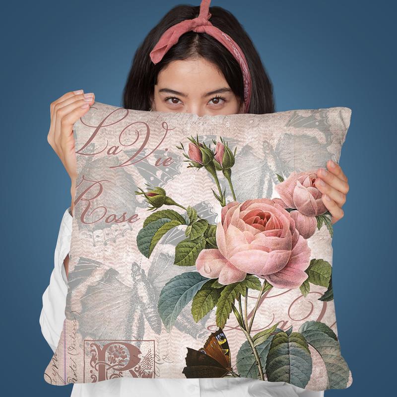 La Vie En Rose Throw Pillow By Andrea Haase