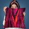 Laser Marble Red Throw Pillow By Andrea Haase