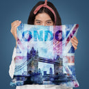 London Blue Wc Throw Pillow By Andrea Haase