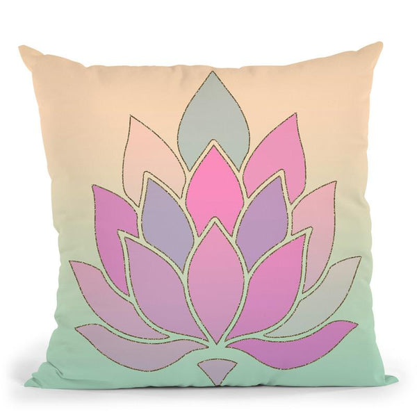 Lotus Flower Throw Pillow By Andrea Haase